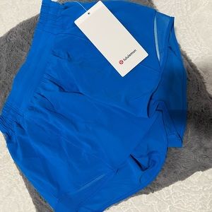 Poolside Blue Size 4 Lululemon Low Rise Hotty Hot Shorts 4”